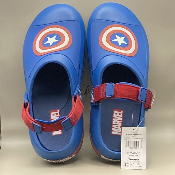 Mens Ground Up Marvel Captain America Avengers Clogs Brand New w/ Tags Size 12 - Picture 6 of 8